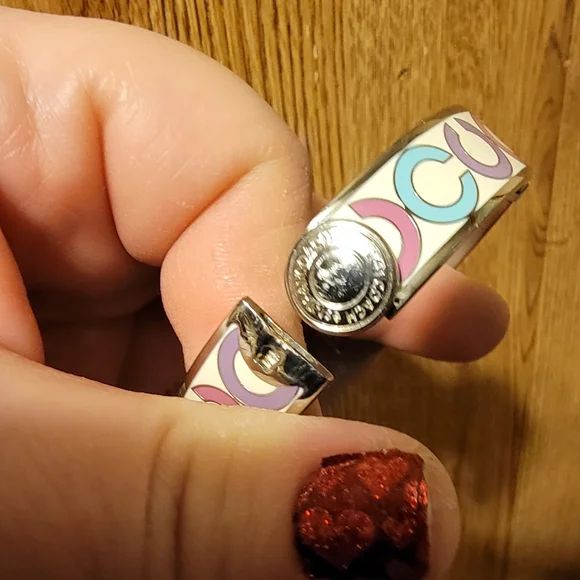 Coach Hinged Bangle Bracelet News without tags! Very colorful and eye catching! - Picture 1 of 11
